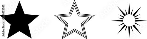 Dynamic starburst and star designs for logo creation, brand identity, and creative projects