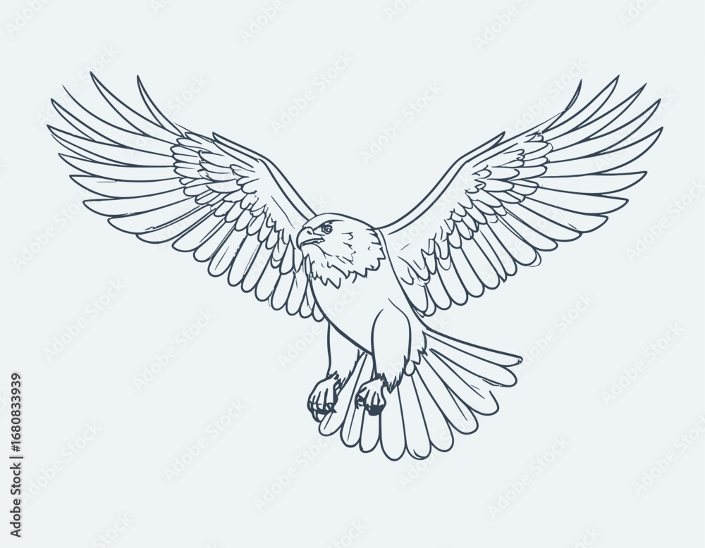 Obraz premium vector illustration of an eagle