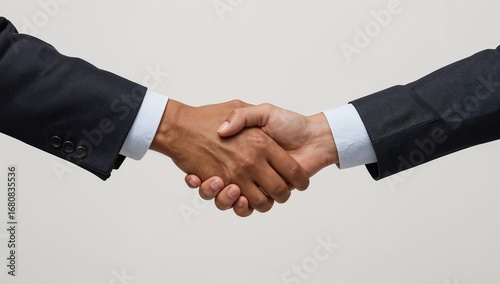 Close-up Business Handshake Between Diverse Individuals