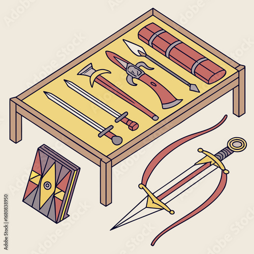 set of weapons