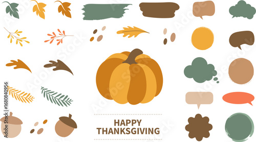 Thanksgiving Day. Greeting card. Vector illustration