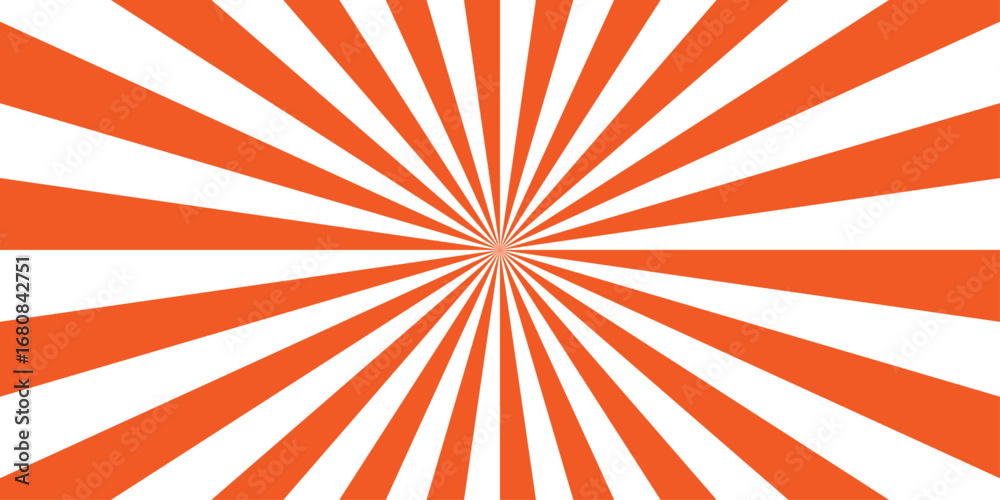 Fototapeta premium Vector sunray stripe background. Light sunburst glowing background. Sunburst pattern summer social banner. vector illustration pattern beam rays. Spiral radial striped backdrop design. 