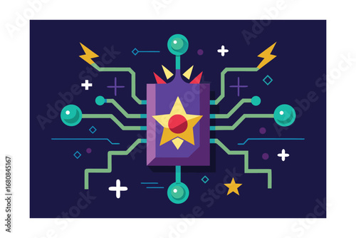 Circuitry Spell Infused with Energy Bursts