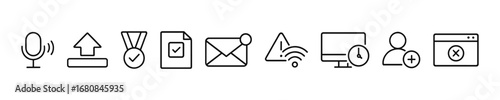 Competition Translation Vector Outline Icon Set