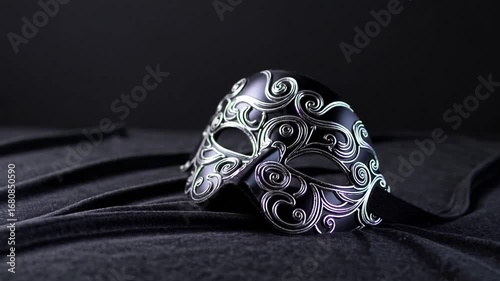 Monochromatic Facial Covering in Dark and Metallic Finishes