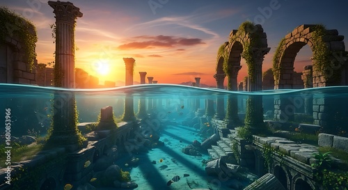 Sunken City Ruins at Sunset.