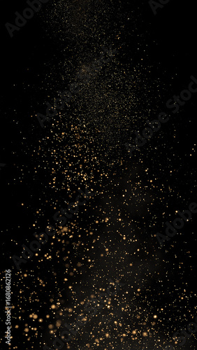 Wallpaper Mural Abstract golden dust particles falling on a dark background, shimmering glowing texture with elegant luxury style, perfect for wallpaper, poster, or festive design projects. Torontodigital.ca