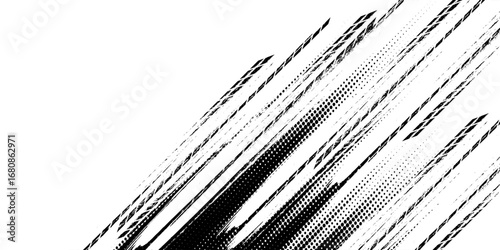 Grunge tire track, wheel braking marks. Truck, car or motorcycle tread pattern silhouette. Auto race, motorsport, speed racing design element. Vector illustration