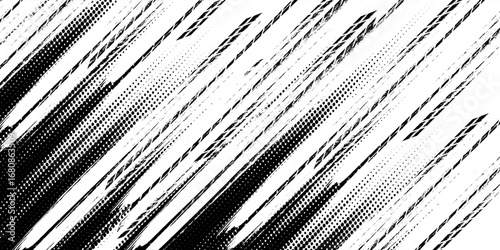 Grunge tire track, wheel braking marks. Truck, car or motorcycle tread pattern silhouette. Auto race, motorsport, speed racing design element. Vector illustration