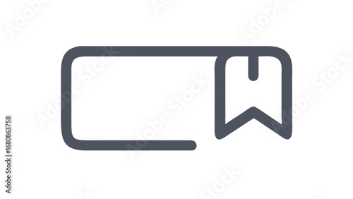 Bookmark on white background save symbol