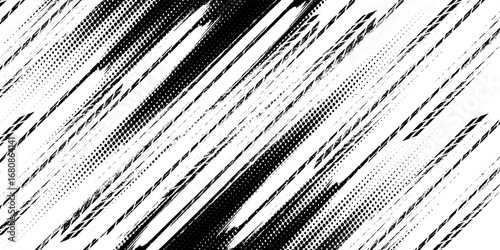 Grunge tire track, wheel braking marks. Truck, car or motorcycle tread pattern silhouette. Auto race, motorsport, speed racing design element. Vector illustration