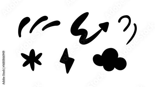 Comic Speech Bubbles and Exclamation Marks expression