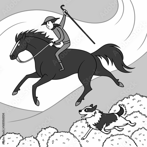 horse and rider on a horse