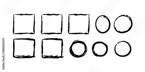 Hand Drawn Doodle Frames sketchy borders