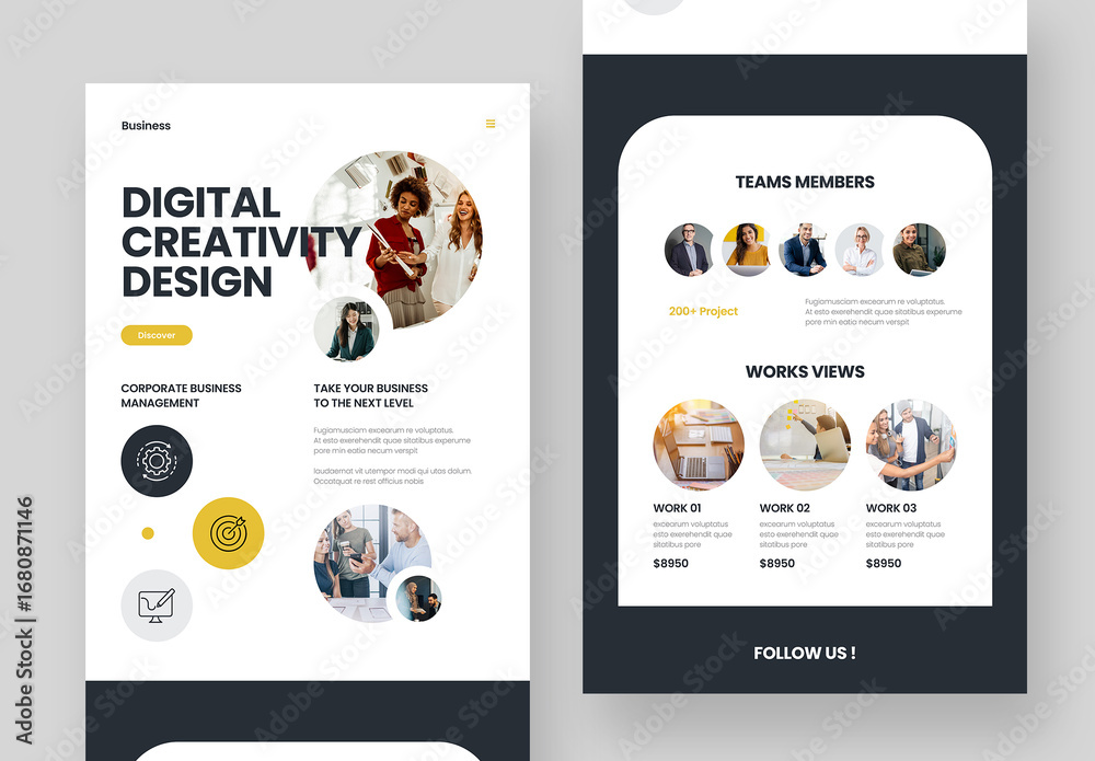 Creative Agency Email Newsletter Template Stock Template | Adobe Stock