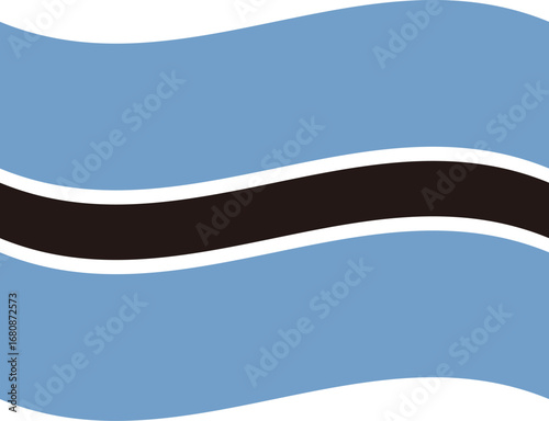 Botswana waving flag illustrator of national  icon