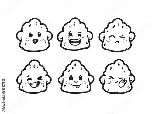 Cheese puffs vector line art 