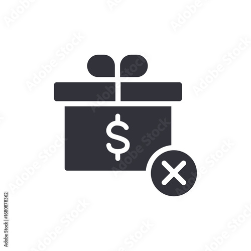 Monetary Gift Cancellation Concept Symbolizing Economic Setback Or Financial Loss