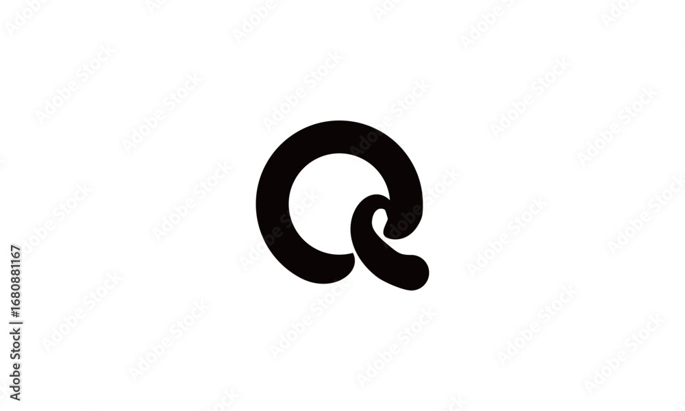 Fototapeta premium Modern Bold Letter Q Logo