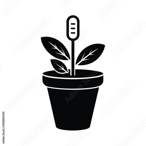 Soil Moisture Gauge in a Potted Plant