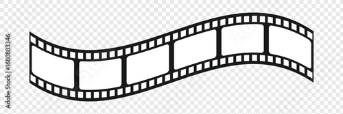 Film Strip Line Icon – Cinema, Movie Reel, Photography, and Media Frame Vector Illustration. Film strip line icon simple design.