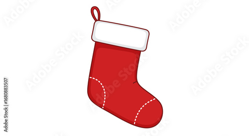 Classic Red Christmas Stocking with White Cuff 2.
