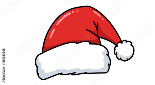 Classic Red Santa Hat with White Fur Trim 2.