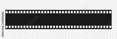 Movie Film Strip Icons – Retro Cinema Frame and Videography Vector Illustration.