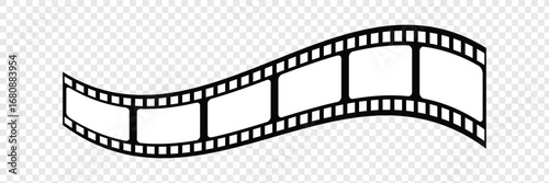 Film Strip Line Icon – Cinema, Movie Reel, Photography, and Media Frame Vector Illustration. Film strip line icon simple design.