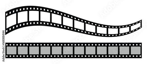 Film Strip Icon Set – Cinema and Photography Frame Vector Collection.
