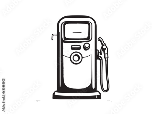 fuel pump line art illustration