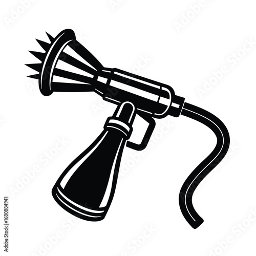 Adjustable Spray Nozzle Attached to Hose