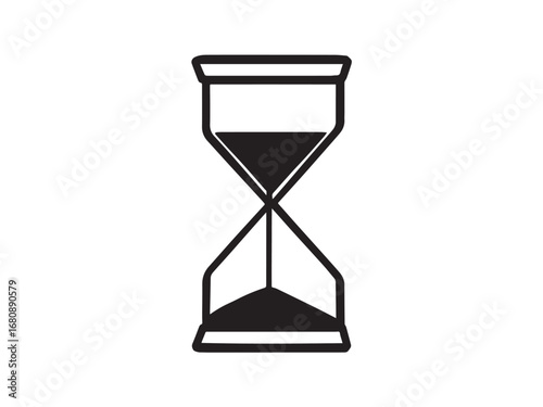 Hourglass line art illustration