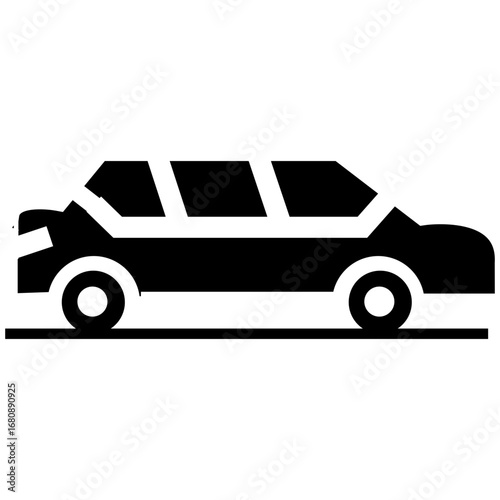 police car vector glyph icon illustration