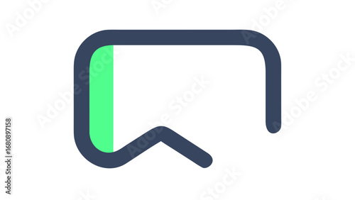 Bookmark navy and green save favorite