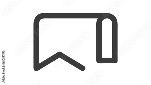 Bookmark on white background save ribbon