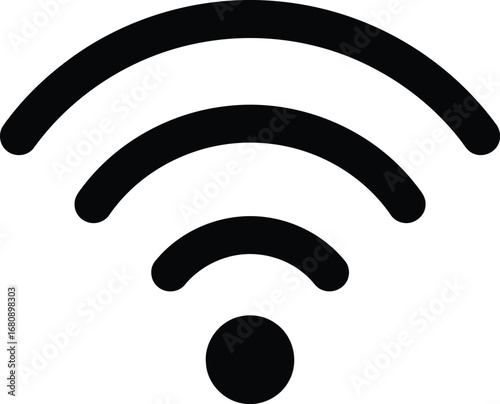 Hand drawn wi fi signal icon