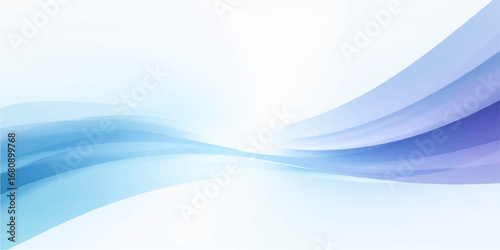 Abstract blue wave design with flowing light and curved lines creating a smooth futuristic vector illustration