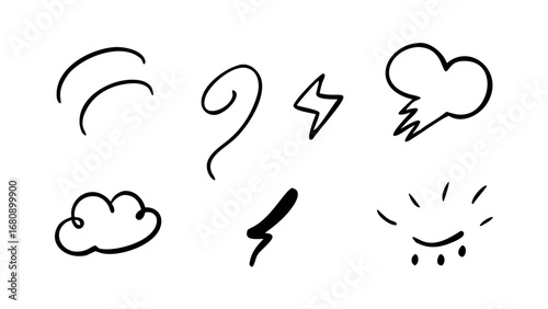 Comic Speech Bubbles and Exclamations thought bubble