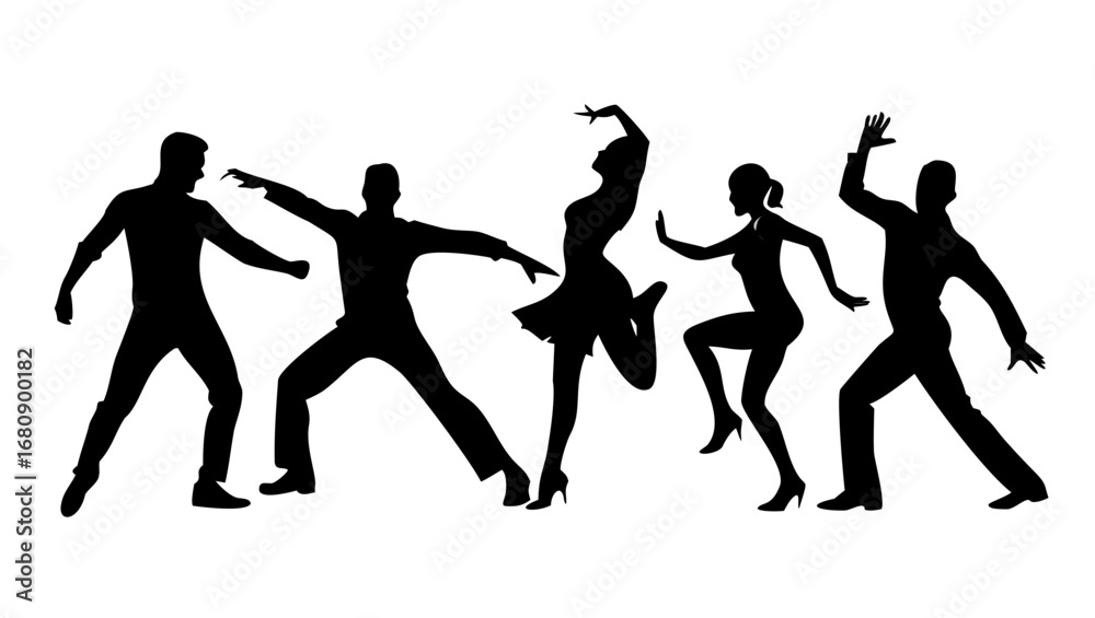 Fototapeta premium Couple dancing salsa bachata latin dance