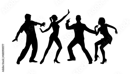 Couple dancing salsa bachata latin dance