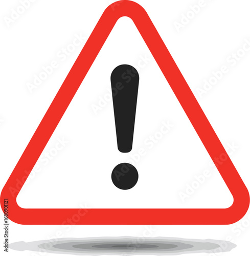 Red triangle warning sign with exclamation mark