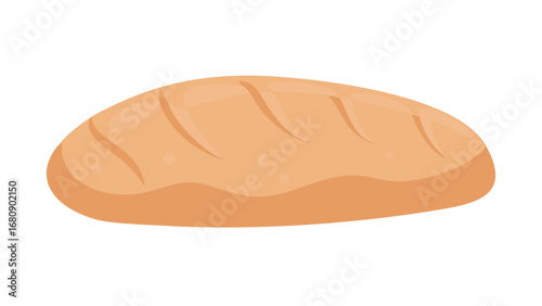 Golden brown artisan bread loaf baked