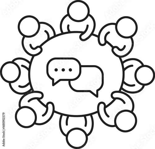 Team collaboration meeting discussion business people round table