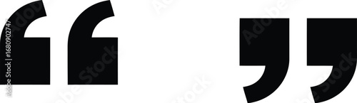 Black quotation marks icon communication symbol