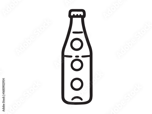 Orange soda Line Art Illustration