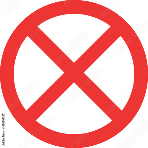 Red prohibition sign circle with diagonal cross Free Download Red prohibition sign circle with diagonal cross - GFXLoad