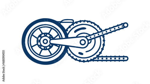 Motorcycle Rear Wheel Drivetrain chain sprocket