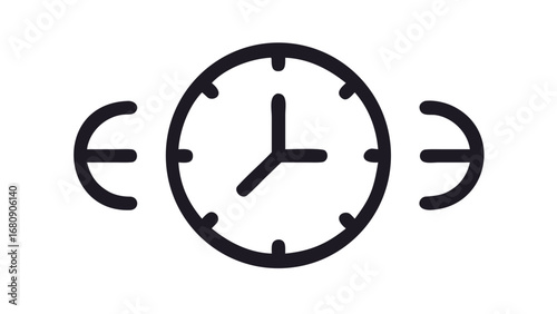 Timepiece with curved bands clock watch