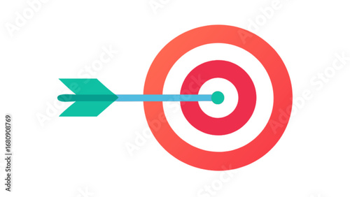 Arrow hits bullseye on target